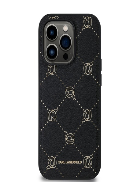 Karl Lagerfeld PU Karl Heads Pattern Magsafe zadný kryt pre iPhone 14 Pro Max Black Karl Lagerfeld