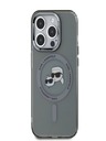 Karl Lagerfeld Karl Lagerfeld IML K&CH Heads Metal Frame MagSafe zadný kryt pre iPhone 15 Pro Max čierny