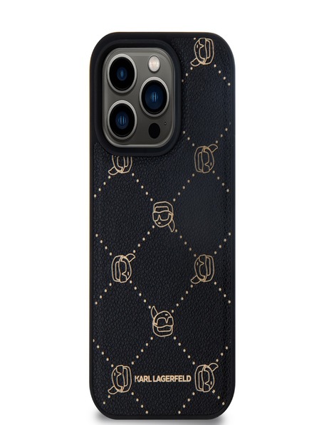 Karl Lagerfeld PU Karl Heads Pattern Magsafe zadný kryt pre iPhone 15 Pro Max Black Karl Lagerfeld