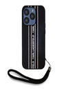 Karl Lagerfeld Zadný kryt PU Saffiano Athleisure Stripe and Strap pre iPhone 15 Pro Pink Karl Lagerfeld