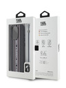 Karl Lagerfeld Zadný kryt PU Saffiano Athleisure Stripe and Strap pre iPhone 15 Pro Pink Karl Lagerfeld