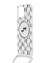 Karl Lagerfeld Karl Lagerfeld IML Monogram Crossbody K&CH Heads MagSafe zadný kryt pre iPhone 15 priehľadný