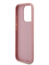 Karl Lagerfeld Zmačkaný zadný kryt PU Signature Logo pre iPhone 15 Pro Pink Karl Lagerfeld