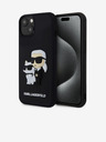 Karl Lagerfeld 3D gumový zadný kryt Karl and Choupette pre iPhone 14 čierny Karl Lagerfeld