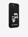 Karl Lagerfeld 3D gumový zadný kryt Karl and Choupette pre iPhone 14 čierny Karl Lagerfeld