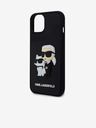 Karl Lagerfeld 3D gumový zadný kryt Karl and Choupette pre iPhone 14 čierny Karl Lagerfeld