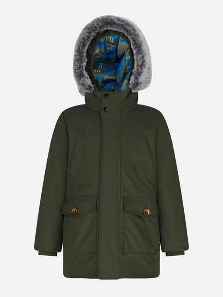 Geox Khaki chlapčenská bunda Geox Norwolk