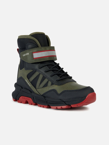 Geox Khaki chlapčenské kotníkové boty Geox Flexyper Plus