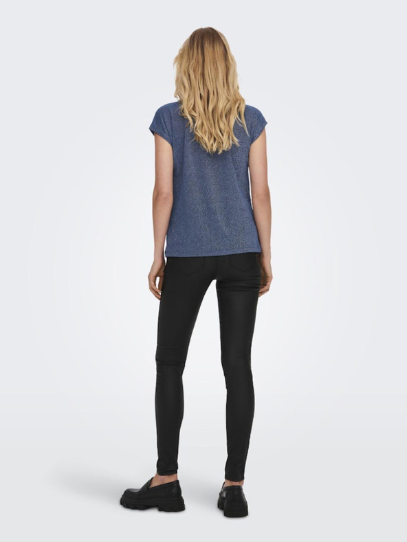 ONLY Modré dámske tričko ONLY Silvery