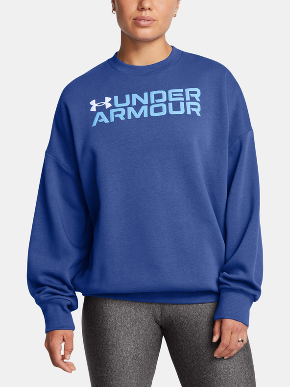 Under Armour Dámska mikina Under Armour Rival Fleece WordmarkOS Crew-BLU