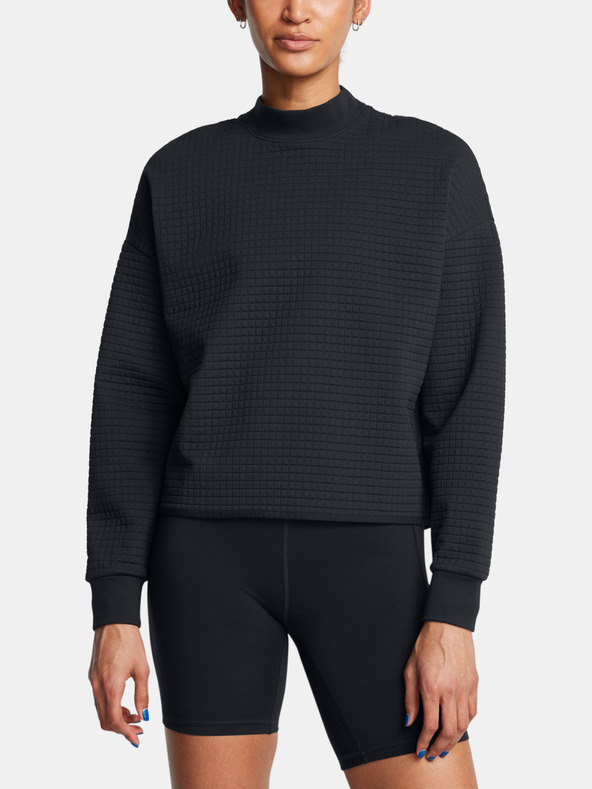 Under Armour Dámska mikina Under Armour Unstoppable Flc Grid Mock LS-BLK