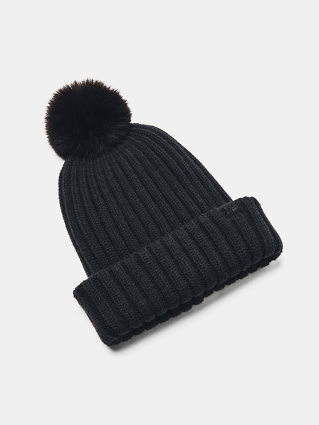 Under Armour Dámska čiapka Under Armour W Halftime Pom Beanie-BLK