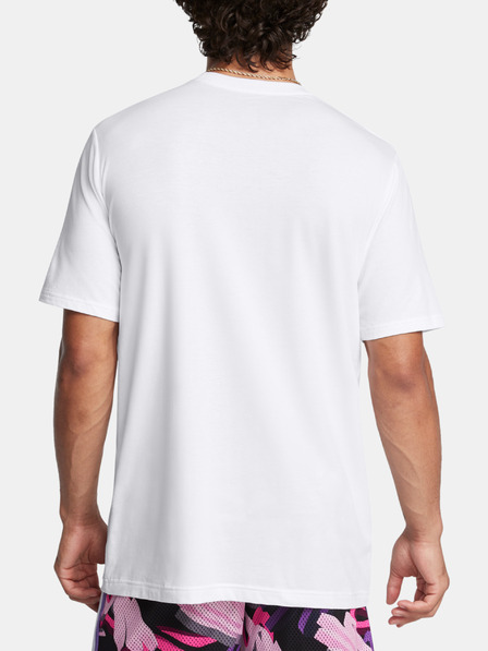 Under Armour Pánske tričko Under Armour Curry Logo Trend Tee-WHT