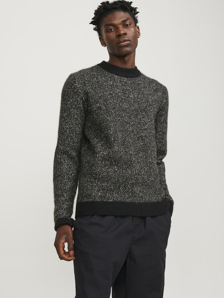 Jack & Jones Čierny pánsky sveter Jack & Jones Sapce