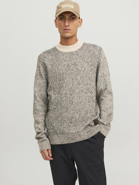 Jack & Jones Jack & Jones Space Pánsky béžový sveter