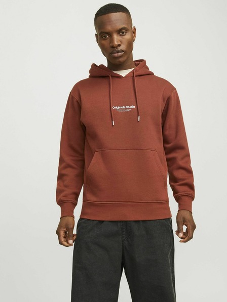 Jack & Jones Hnedá pánska mikina Jack & Jones