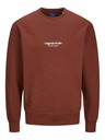 Jack & Jones Hnedá pánska mikina Jack & Jones JORVESTERBRO