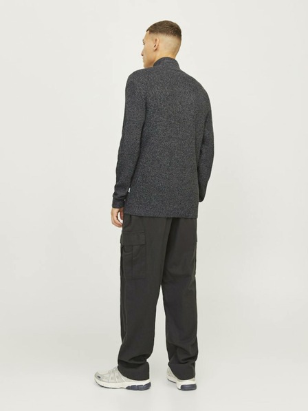 Jack & Jones Šedá Pánsky sveter Jack & Jones Lewis Zip