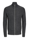 Jack & Jones Šedá Pánsky sveter Jack & Jones Lewis Zip