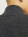 Jack & Jones Šedá Pánsky sveter Jack & Jones Lewis Zip