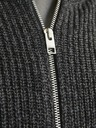Jack & Jones Šedá Pánsky sveter Jack & Jones Lewis Zip