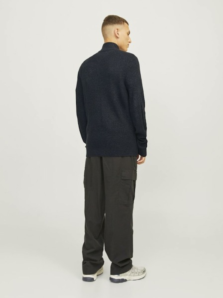 Jack & Jones Tmavomodrý pánsky sveter Jack & Jones Lewis Zip