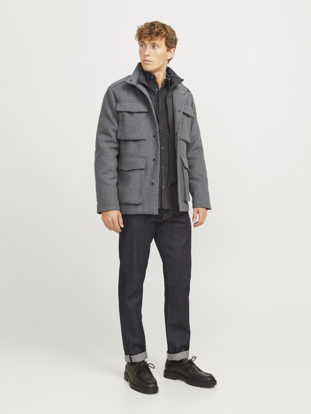 Jack & Jones Šedá pánska bunda Jack & Jones