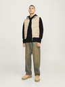 Jack & Jones Čierny pánsky sveter Jack & Jones Aero s kapucňou