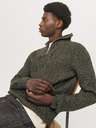 Jack & Jones Khaki Pánsky sveter Jack & Jones Blunorth Zip