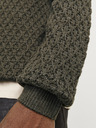 Jack & Jones Khaki Pánsky sveter Jack & Jones Blunorth Zip