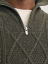 Jack & Jones Khaki Pánsky sveter Jack & Jones Blunorth Zip