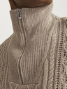 Jack & Jones Béžová Pánsky sveter Jack & Jones Blunorth Zip