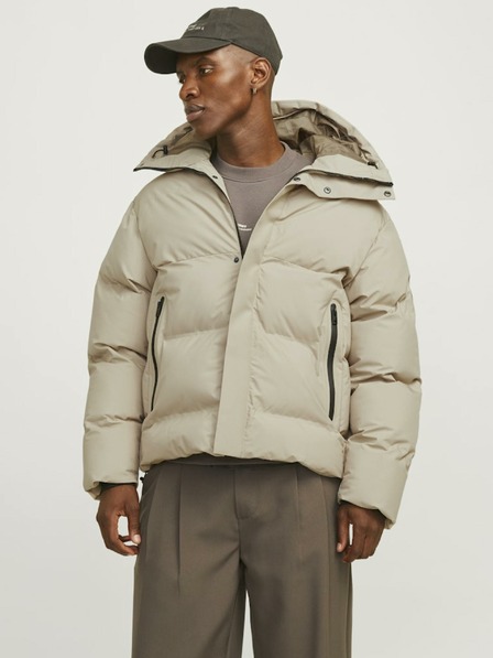 Jack & Jones Jack & Jones Alpha Pánska béžová zimná prešívaná bunda