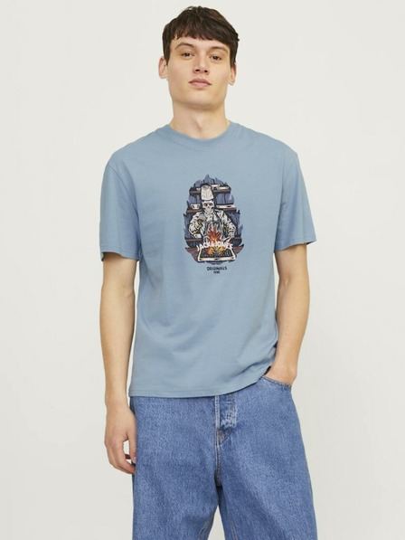 Jack & Jones Modré pánske tričko Jack & Jones Seven