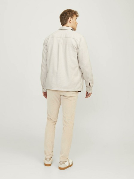 Jack & Jones Jack & Jones Raymond pánska béžová ľahká košeľová bunda