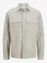 Jack & Jones Jack & Jones Raymond pánska béžová ľahká košeľová bunda