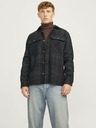 Jack & Jones Čiernošedá pánska ľahká košeľová bunda Jack & Jones Raymond