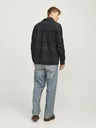 Jack & Jones Čiernošedá pánska ľahká košeľová bunda Jack & Jones Raymond