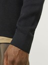 Jack & Jones Čierny pánsky sveter Jack & Jones Milano na zips