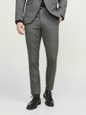 Jack & Jones Tmavosivé pánske oblekové nohavice Jack & Jones Solaris zo zmesi vlny