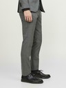 Jack & Jones Tmavosivé pánske oblekové nohavice Jack & Jones Solaris zo zmesi vlny