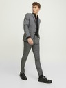 Jack & Jones Tmavosivé pánske oblekové nohavice Jack & Jones Solaris zo zmesi vlny