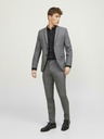 Jack & Jones Tmavosivé pánske oblekové nohavice Jack & Jones Solaris zo zmesi vlny