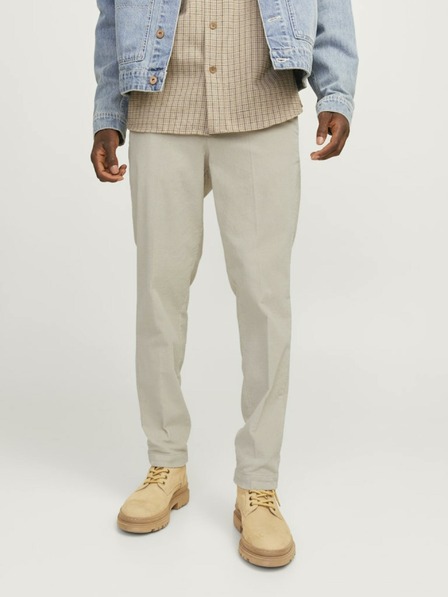 Jack & Jones Béžové pánske manšestrové nohavice Jack & Jones Tace