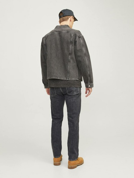 Jack & Jones Čierne pánske džínsy rovného strihu Jack & Jones Chris