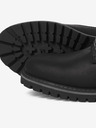 Jack & Jones Čierne pánske kožené členkové topánky Jack & Jones Queens