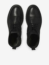 Jack & Jones Čierne pánske kožené členkové topánky Jack & Jones Tremor
