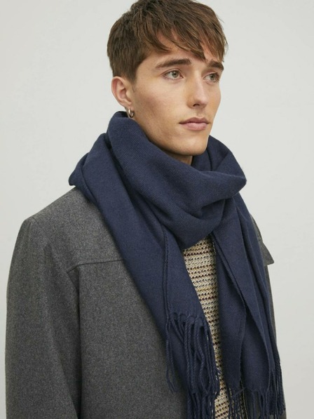 Jack & Jones Tmavomodrá šatka Jack & Jones Solid