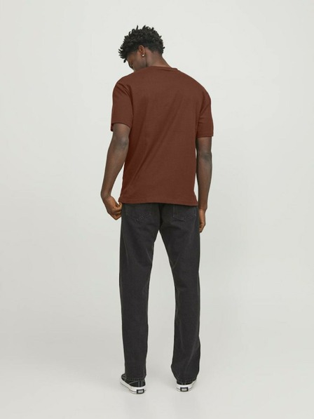 Jack & Jones Hnedé pánske tričko Jack & Jones Vesterbro