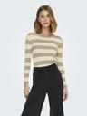 Jacqueline de Yong JDY Plum Beige Women's Striped Sweater